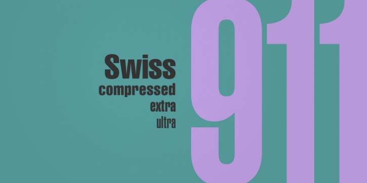 Swiss 911 font preview