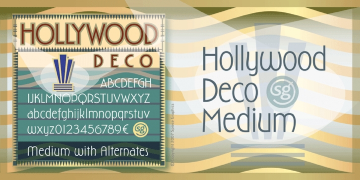 Hollywood Deco SG font preview