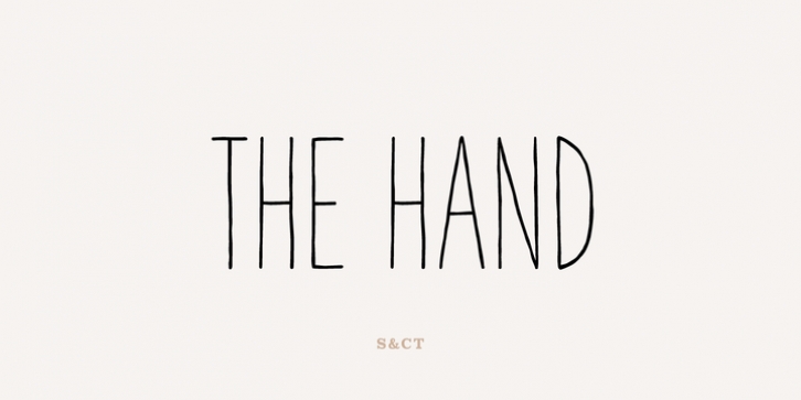 The Hand font preview