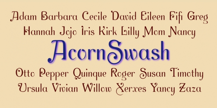AcornSwash font preview