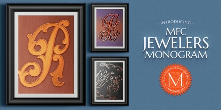 MFC Jewelers Monogram font preview