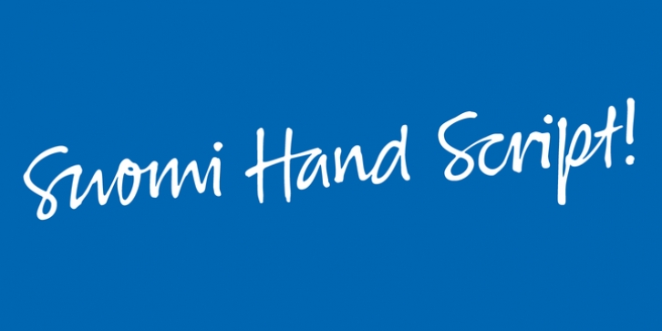 Suomi Hand Script font preview