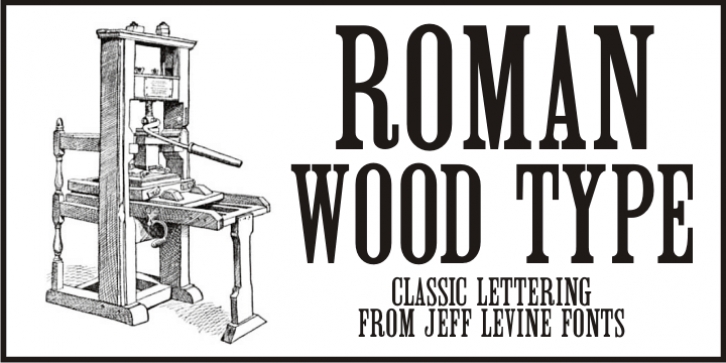 Roman Wood Type JNL font preview