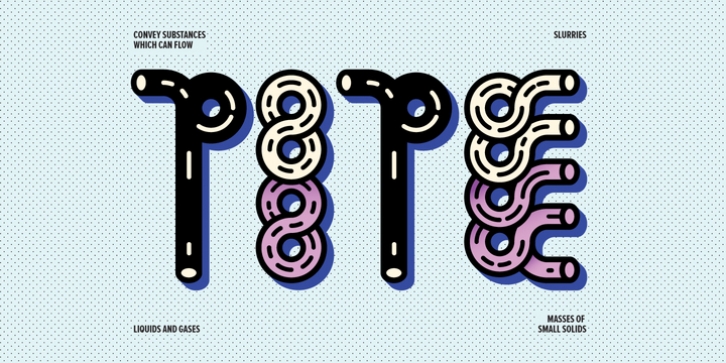 YWFT Pipe font preview