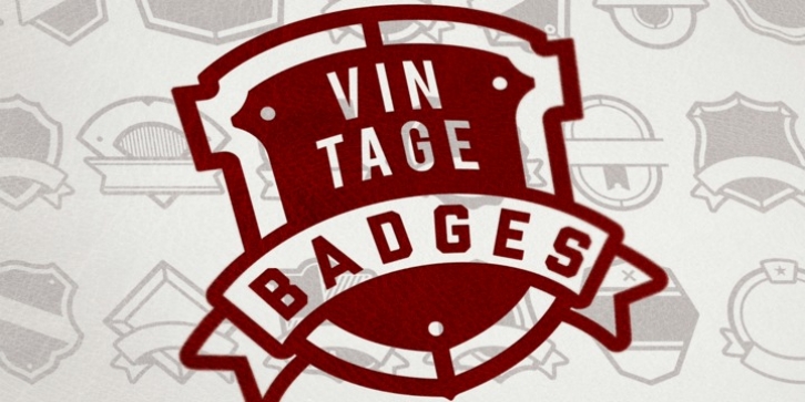 Vintage Badges font preview