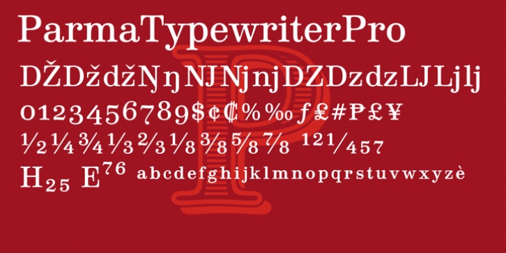Parma Typewriter Pro font preview