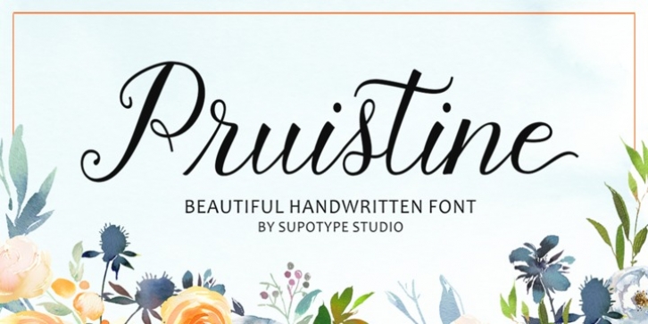 Pruistine Script font preview