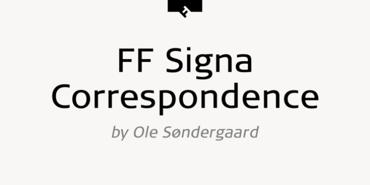 FF Signa Correspondence font preview