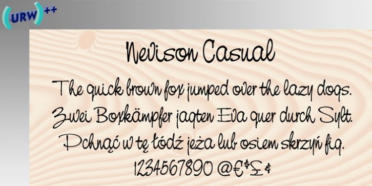 Nevison Casual font preview