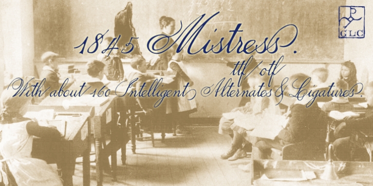 1845  Mistress font preview