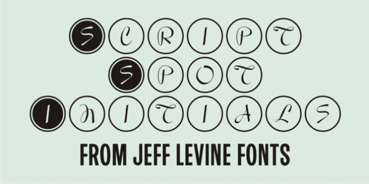 Script Spot Initials JNL font preview