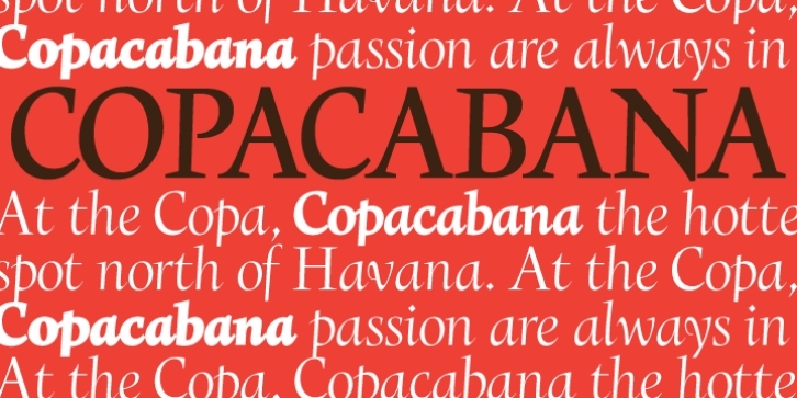 Copacabana font preview