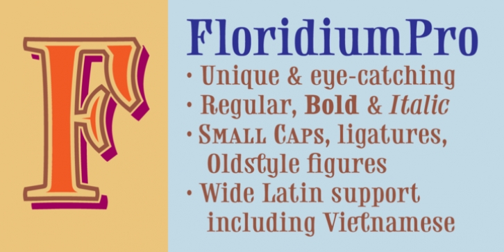 Floridium Pro LV font preview