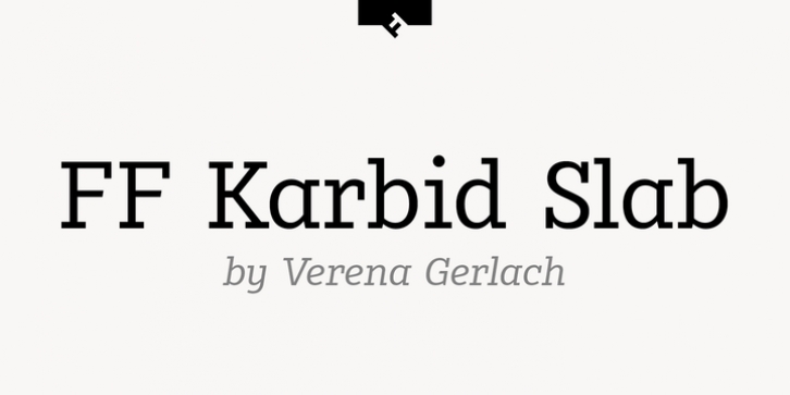 FF Karbid Slab font preview