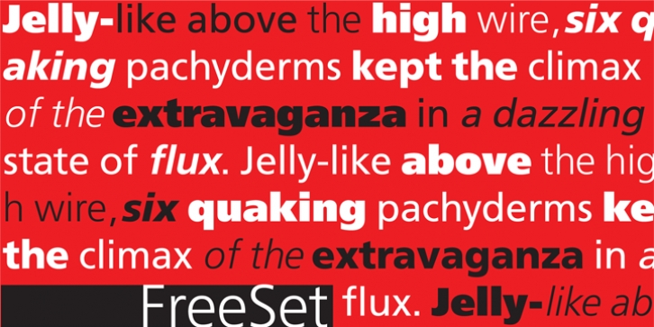 FreeSet font preview