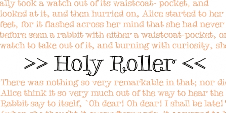 Holy Roller font preview