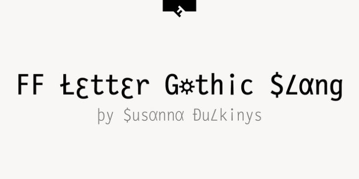 FF Letter Gothic Slang font preview