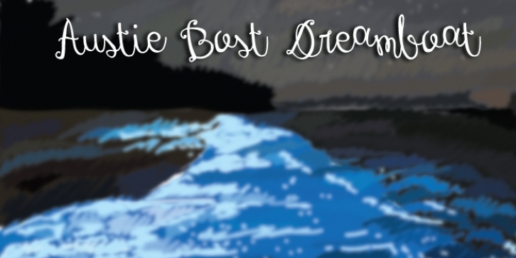 Austie Bost Dreamboat font preview