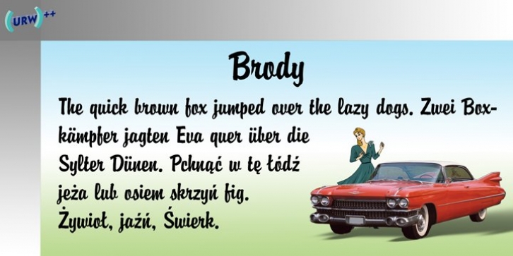Brody font preview
