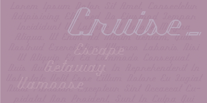 Cruise font preview