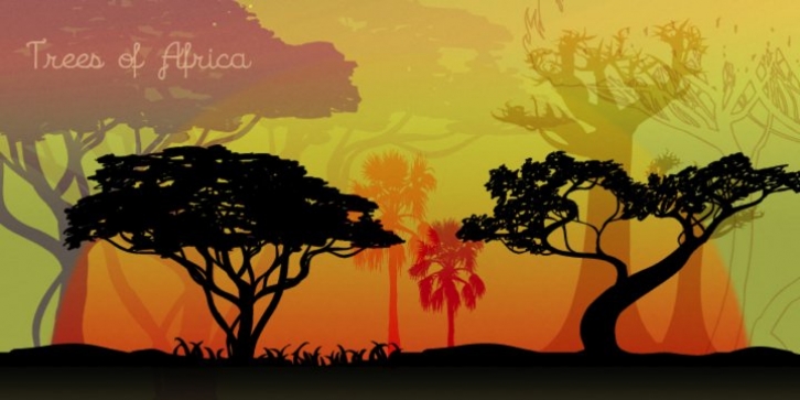 Trees Of Africa font preview