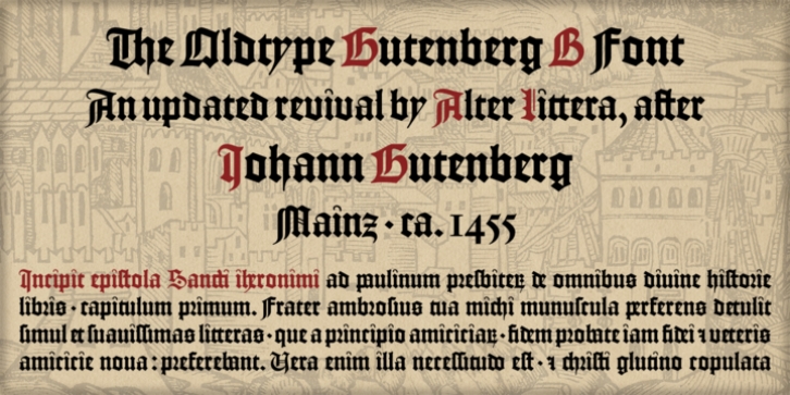 Gutenberg B font preview