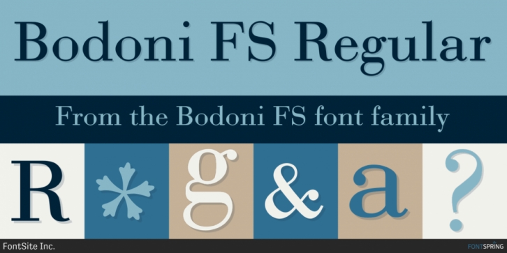 Bodoni FS font preview