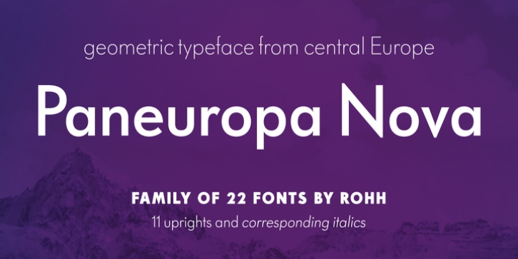 Paneuropa Nova font preview
