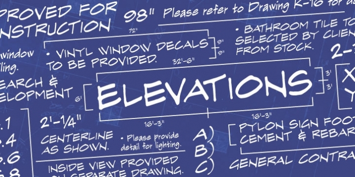 Elevations BB font preview