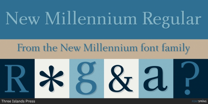 New Millennium font preview