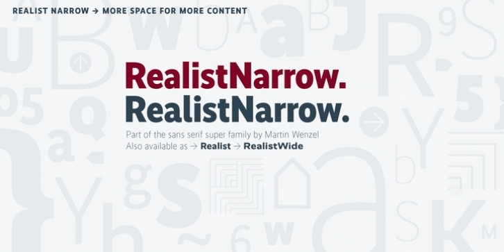 Realist Narrow font preview