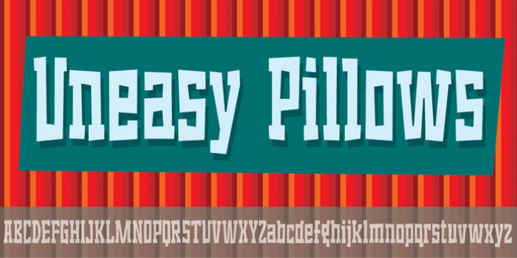Uneasy Pillows font preview