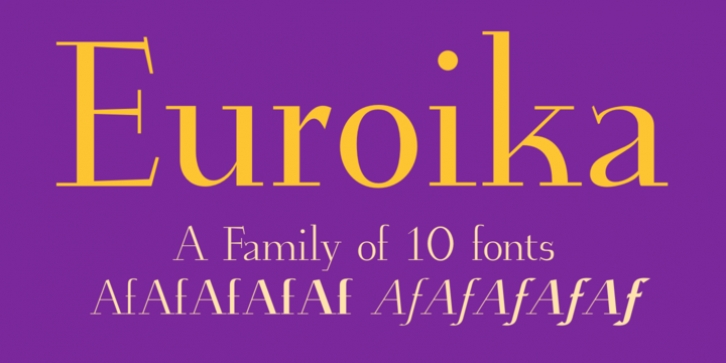 Euroika font preview