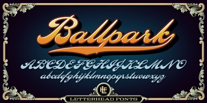 LHF Ballpark Script font preview