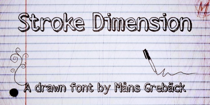 Stroke Dimension font preview