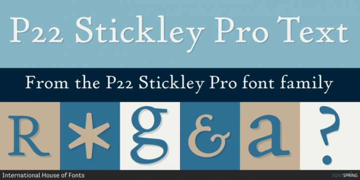 P22 Stickley Pro font preview