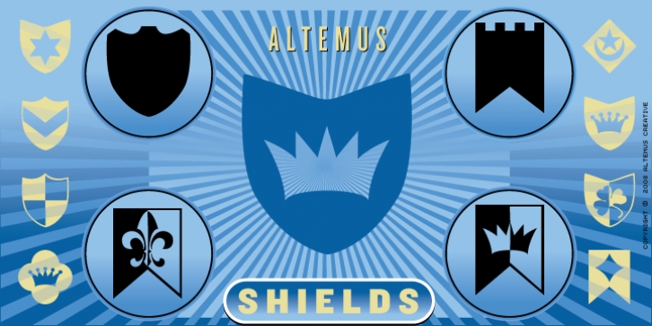 Altemus Shields font preview
