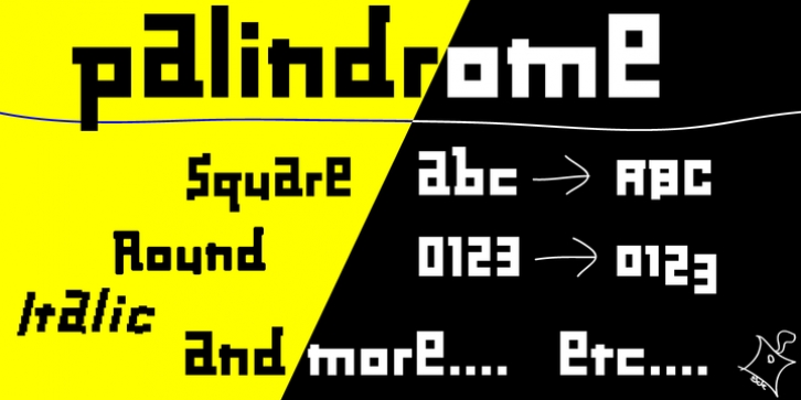 Palindrome font preview