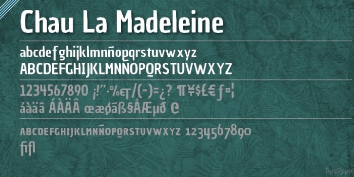 Chau La Madeleine font preview