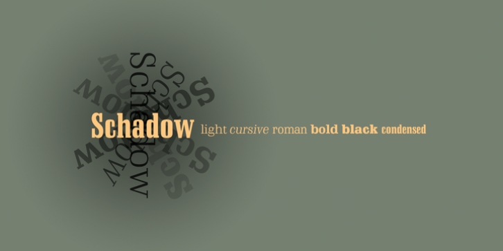 Schadow font preview