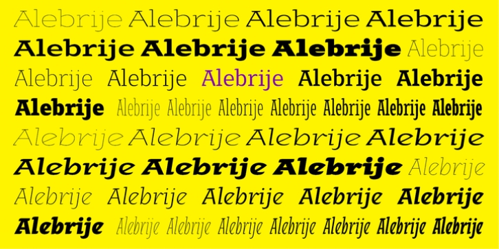 Alebrije font preview