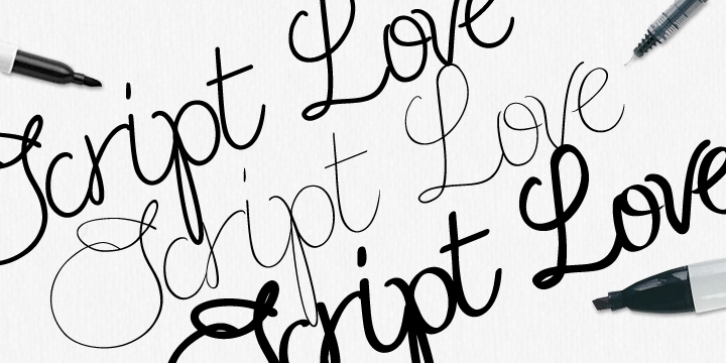Script Love font preview