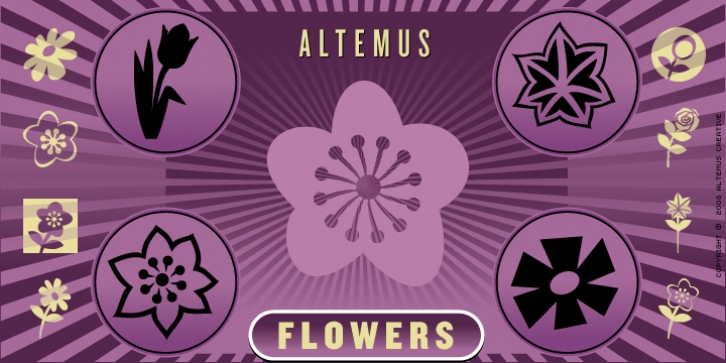 Altemus Flowers font preview