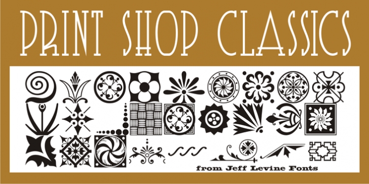 Print Shop Classics JNL font preview
