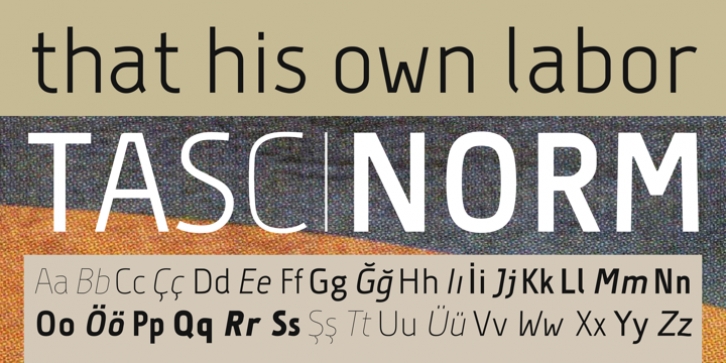 Tascinorm font preview