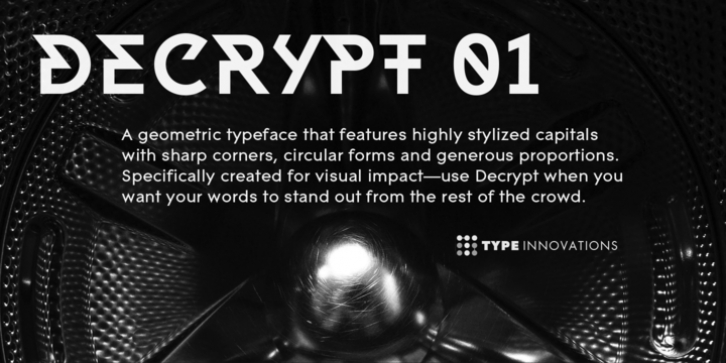 DECRYPT 01 font preview