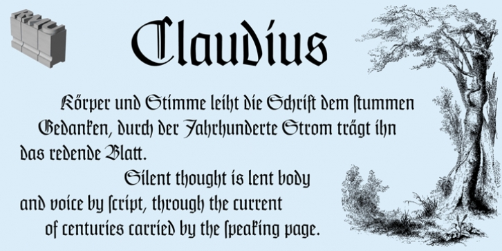 Claudius font preview