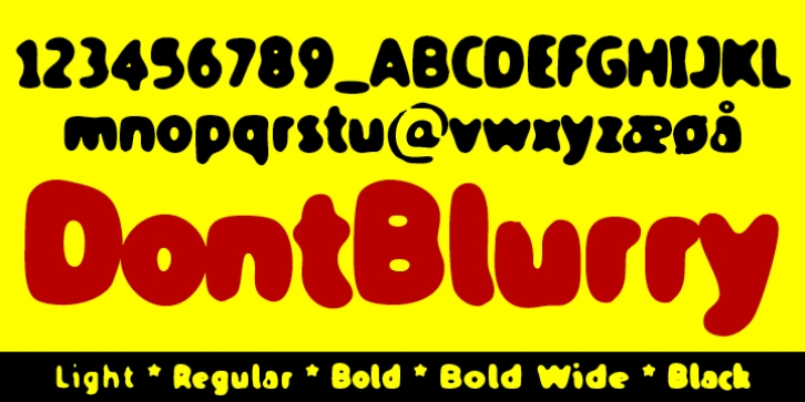 TPG DontBlurry font preview