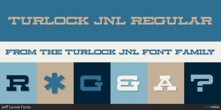 Turlock JNL font preview