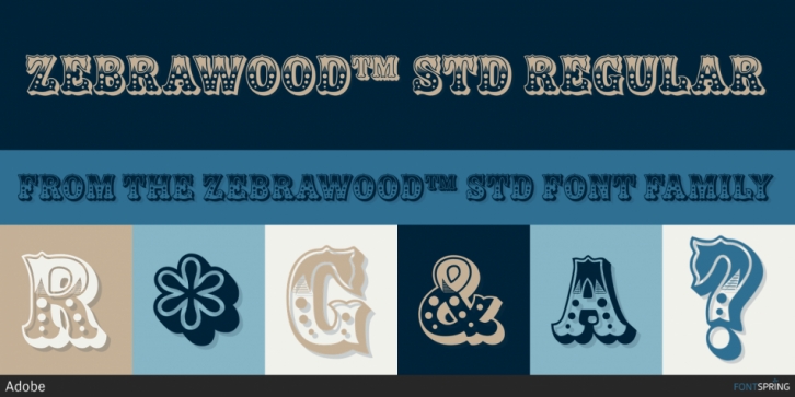 Zebrawood Std font preview